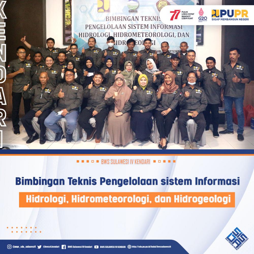 BWS Sulawesi IV Kendari Lakukan Pembinaan Pengelolaan Sistem Informasi Hidrologi Hidrogeologi dan Hidrometeorologi